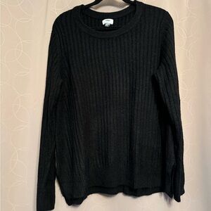 Classic Black Ribbed Sweater